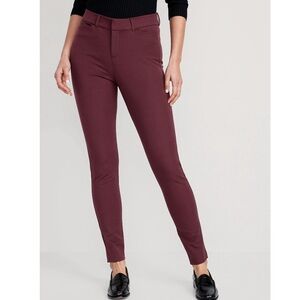 NWT Stretch Slimming Pants Maroon Sz 10 Long/Tall